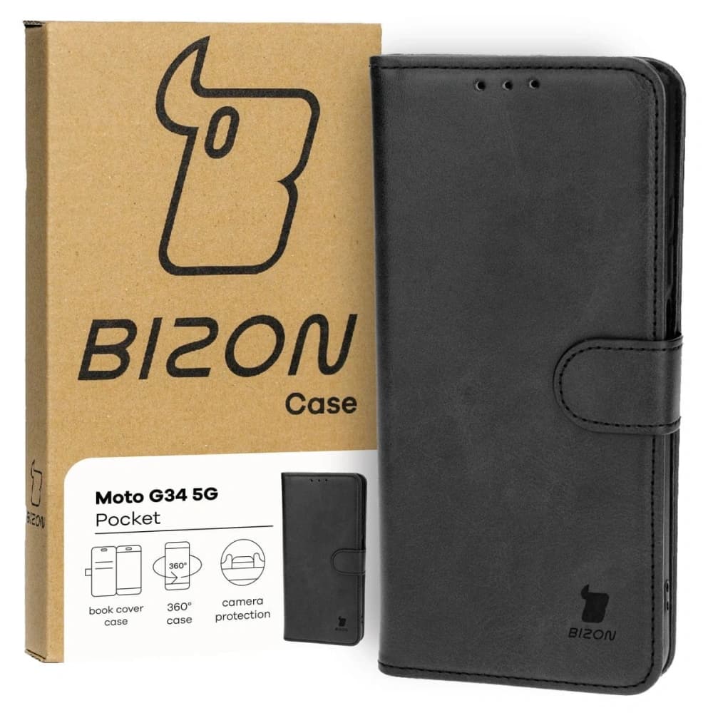 Bizon Case Pocket Motorola Moto G34 5G schwarz - 2