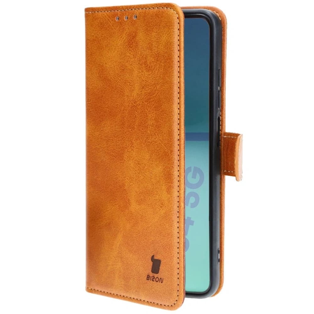 Etui z klapką Bizon Case Pocket do Motorola Moto G34 5G hnědé - 7