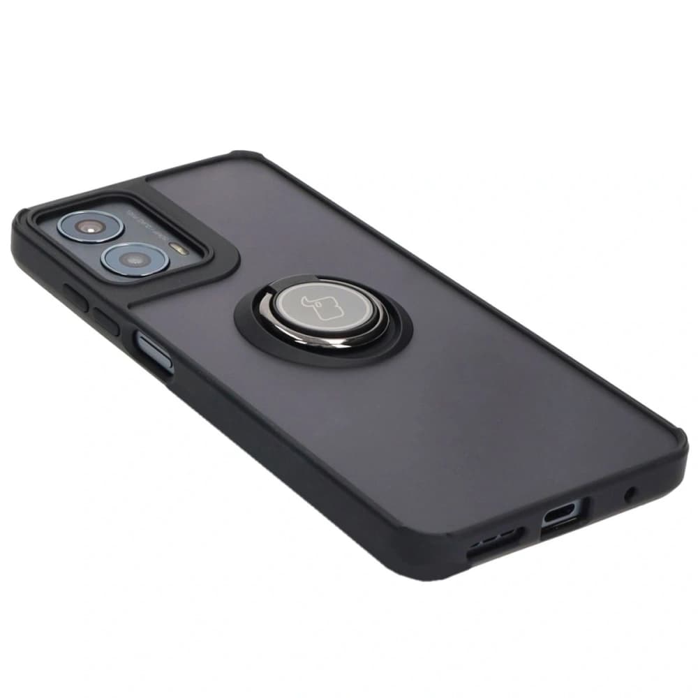 Bizon Case Hybrid Ring Motorola Moto G04 / G24 / G24 Power füstös fekete kerettel - 4