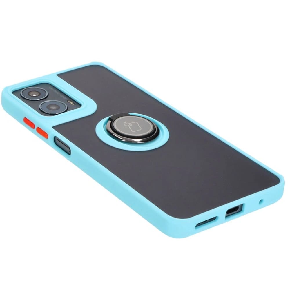 Bizon Case Hybrid Ring Motorola Moto G04 / G24 / G24 Power füstös világoskék kerettel - 4