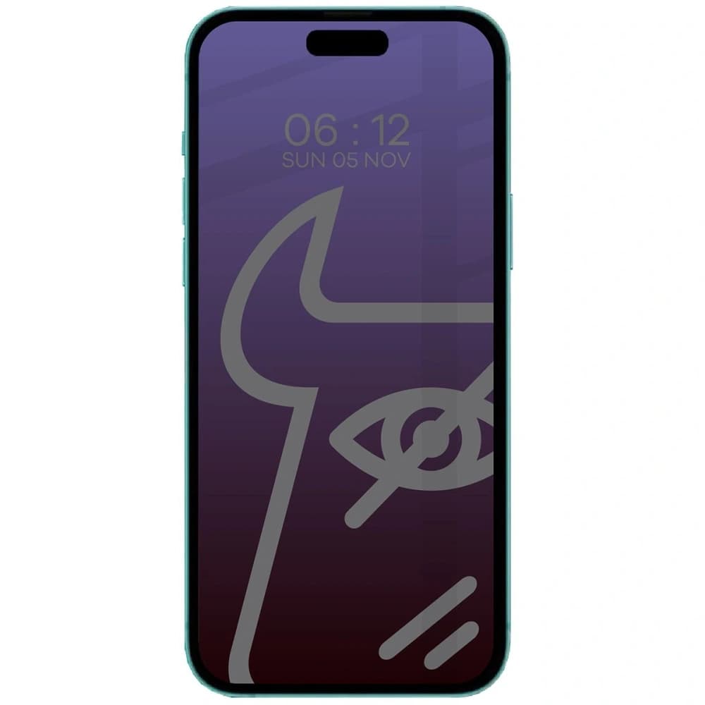 Bizon Glass Edge Shadow Apple iPhone 15 Pro Max tinted with a black frame - 3