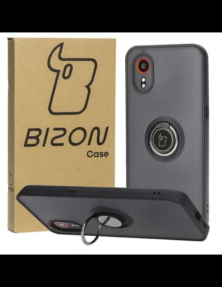 Bizon Case Hybrid Ring Samsung Galaxy Xcover7 fumuriu cu un cadru negru