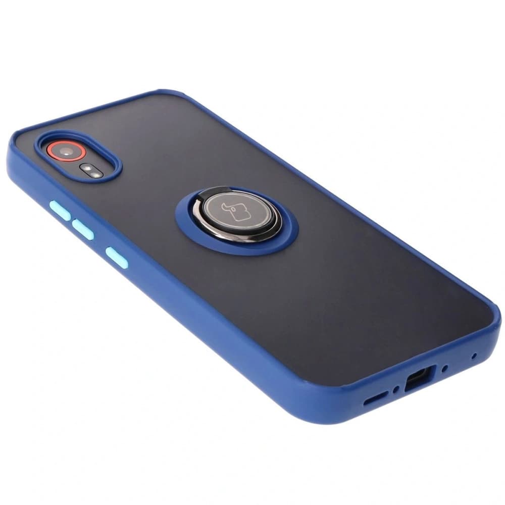Bizon Case Hybrid Ring Samsung Galaxy Xcover7 fumuriu cu un cadru albastru închis - 4