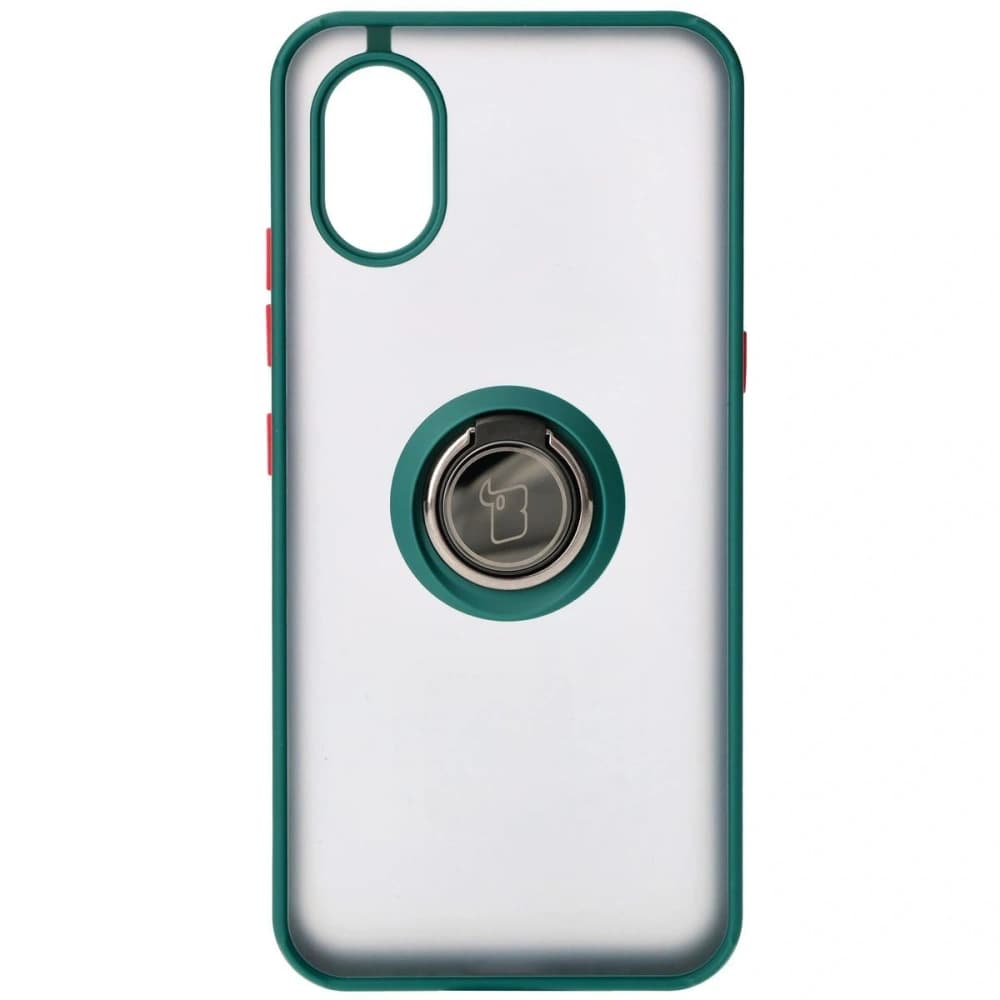 Bizon Case Hybrid Ring Samsung Galaxy Xcover7 fumuriu cu un cadru verde închis - 2