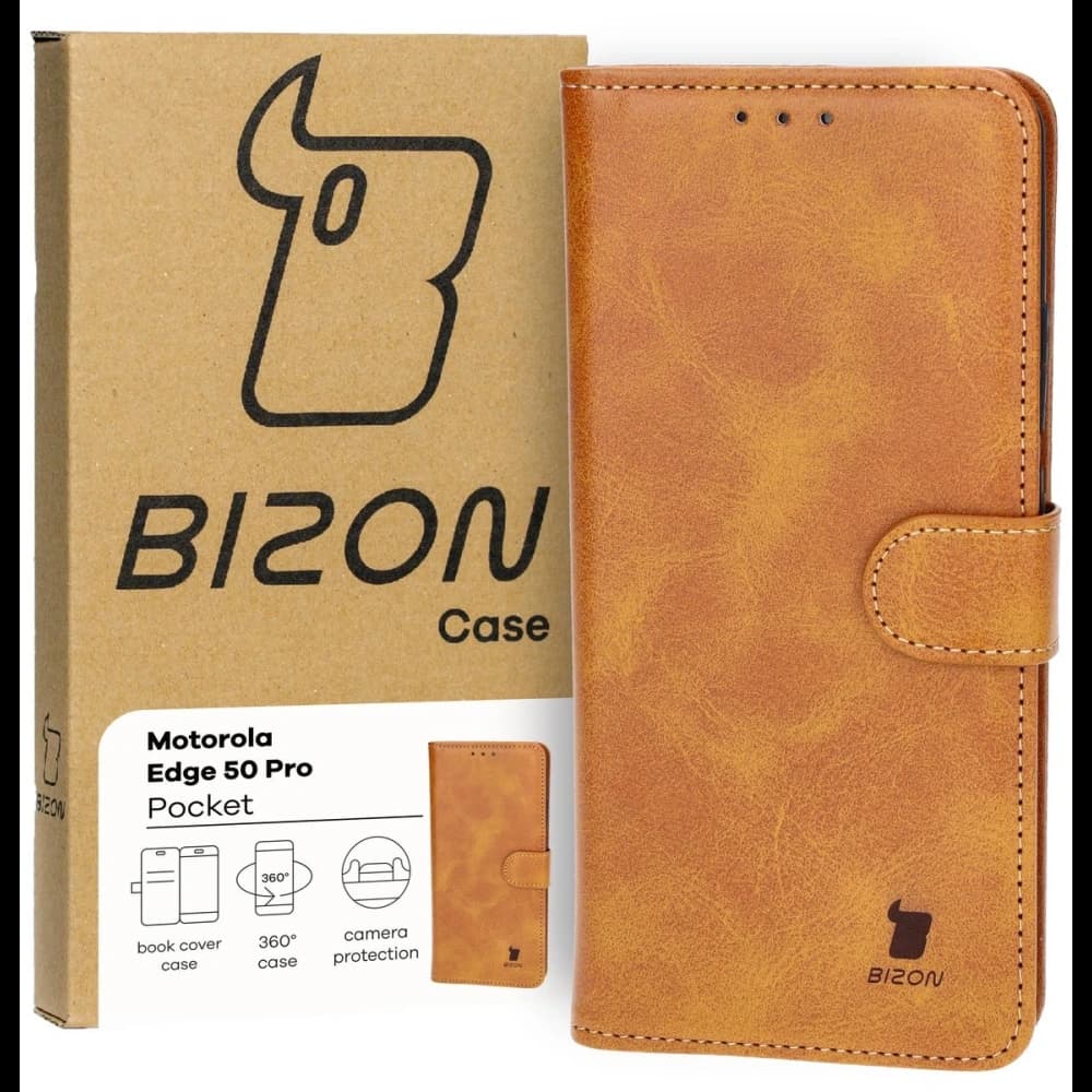 Bizon tok zsebre Motorola Edge 50 Pro barna - 2