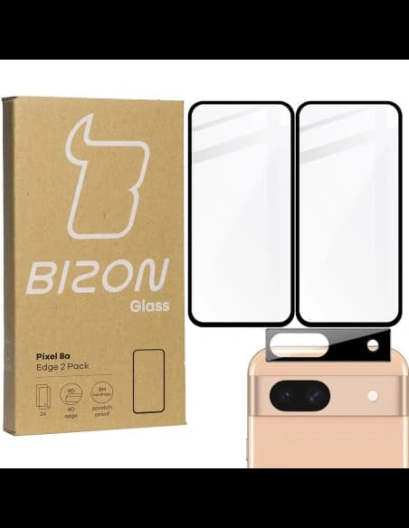 BIZON Edge 2x képernyő üveg + kamera üveg Google Pixel 8a