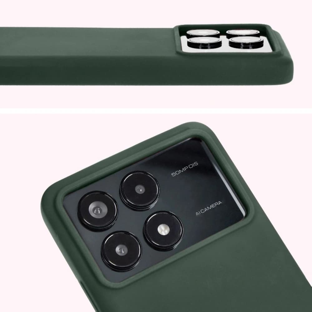 Silikonové pouzdro Bizon Soft Case pro Xiaomi Poco F6 Pro tmavě zelené - 10
