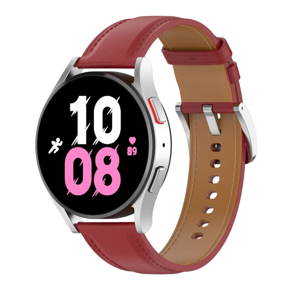 Bizon Strap Uhr Casual Samsung Galaxy Watch FE/7/6/6 Classic/5/5Pro/4/4 Classic rot
