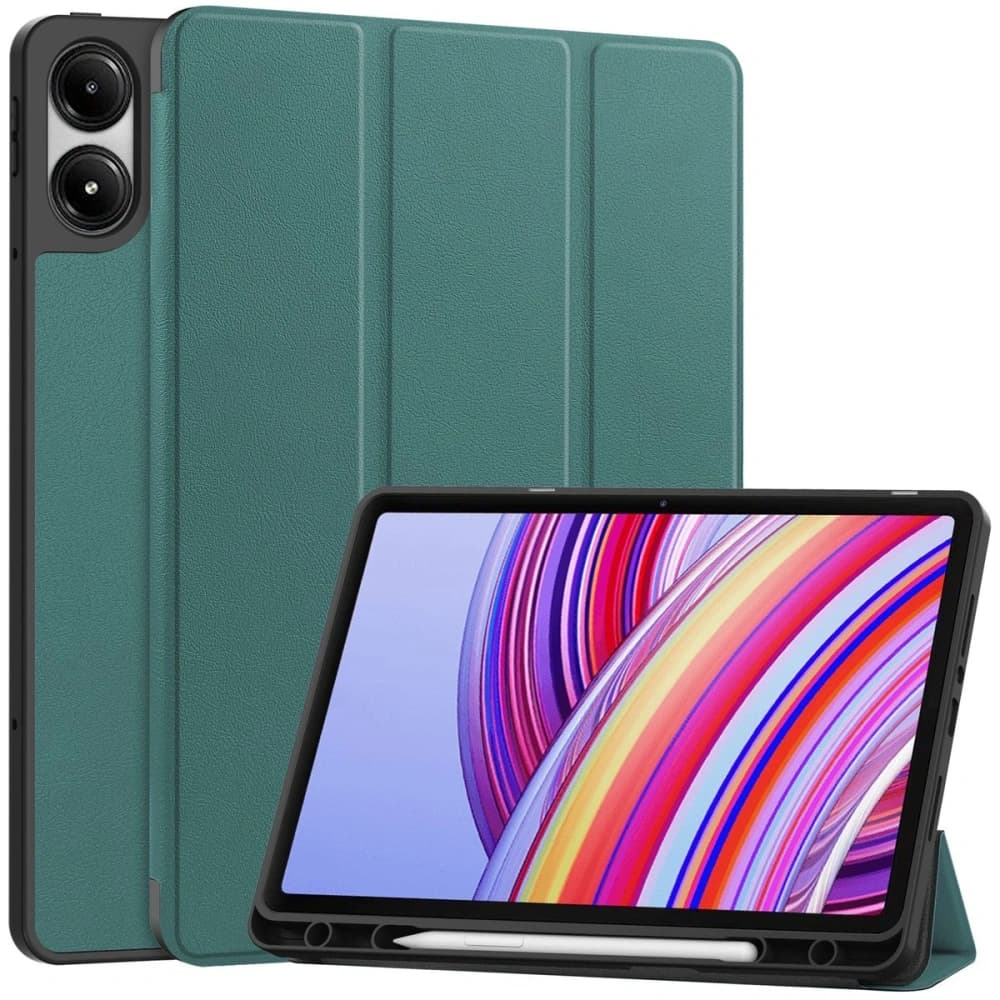 Etui s klopou Bizon Case Tab Lizard do Xiaomi Redmi Pad Pro 12.1 tmavě zelené