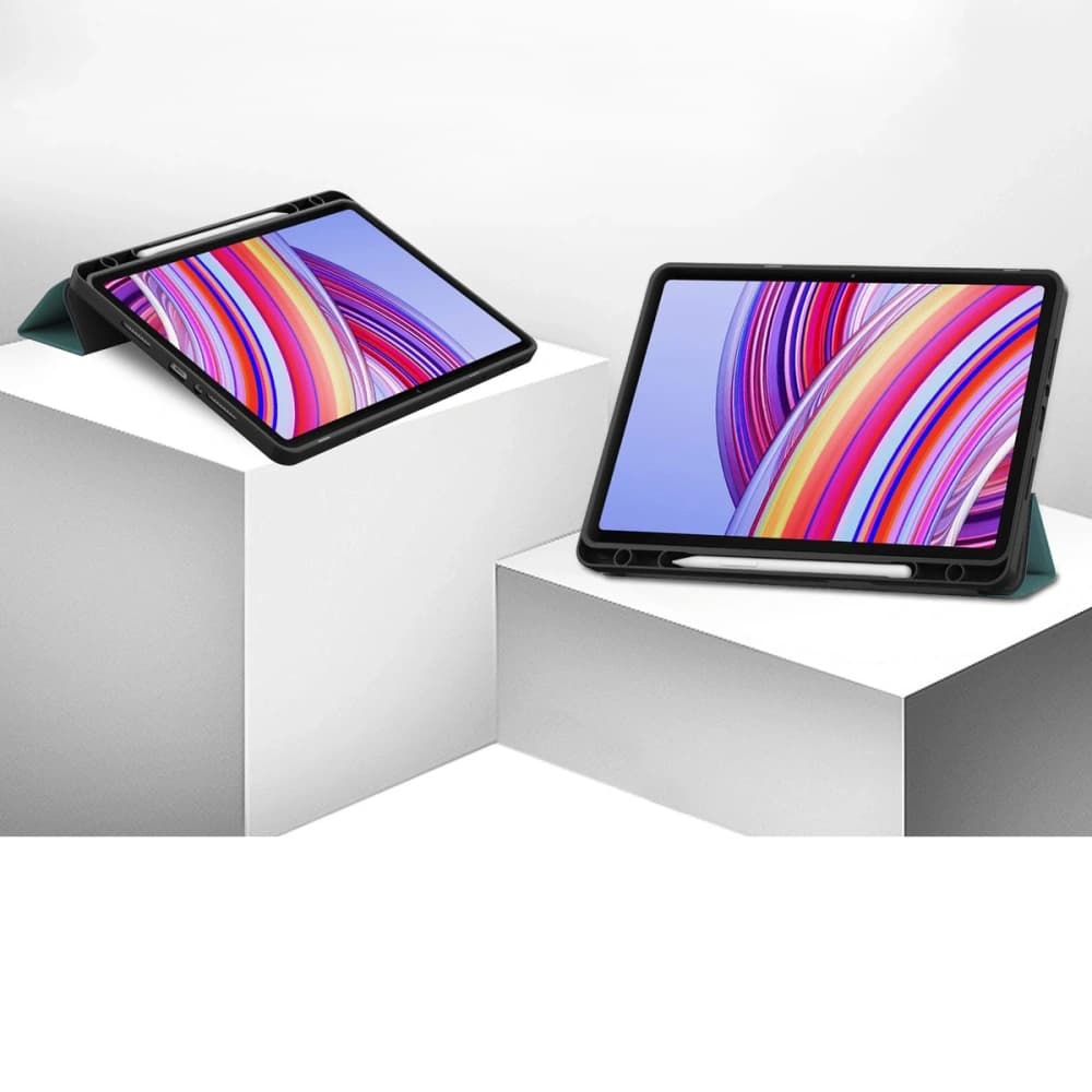 Etui s klopou Bizon Case Tab Lizard do Xiaomi Redmi Pad Pro 12.1 tmavě zelené - 2