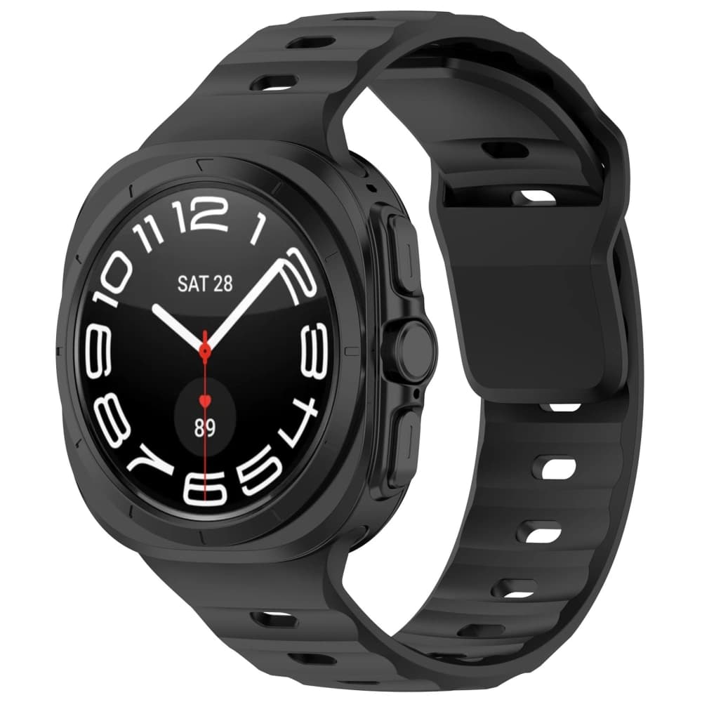 Bizon Strap Uhr Silikon Samsung Galaxy Uhr Ultra 47 mm schwarz