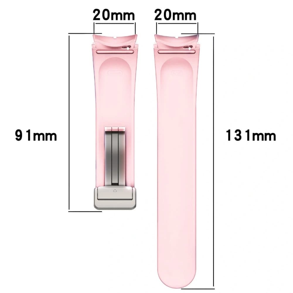 Silikonový pásek Bizon Strap Watch Silicone do Samsung Galaxy Watch FE/7/6/6 Classic/5/5 Pro/4/4 Classic světle růžový - 2