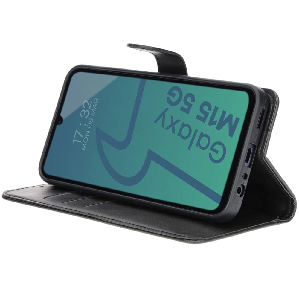 Etui s klopou Bizon Case Pocket do Samsung Galaxy M15 5G černé - 5