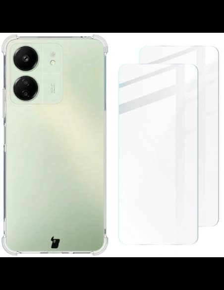 Bizon Case Clear Pack tok + 2x képernyőüveg Xiaomi Redmi 4G átlátszó