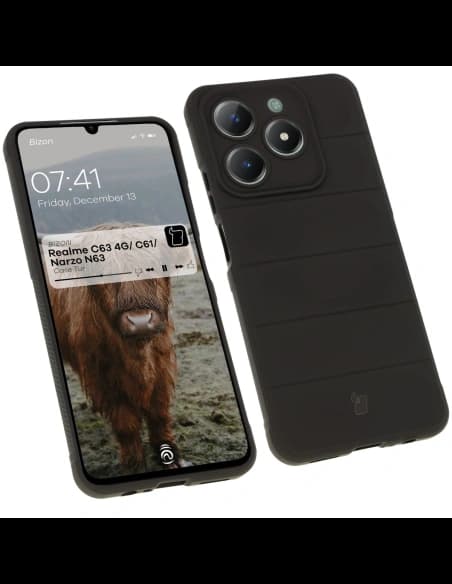 Bizon Case Tur für Realme C63 4G/C61/Narzo N63 schwarz