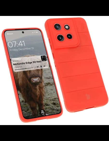 Bizon Caz Tur Motorola Edge 50 Neo roșu
