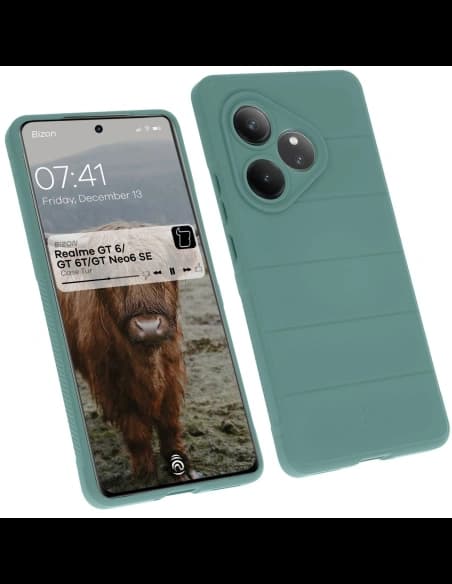 Pancéřové pouzdro Bizon Case Tur pro Realme GT 6 / GT 6T / GT Neo6 SE tmavě zelené