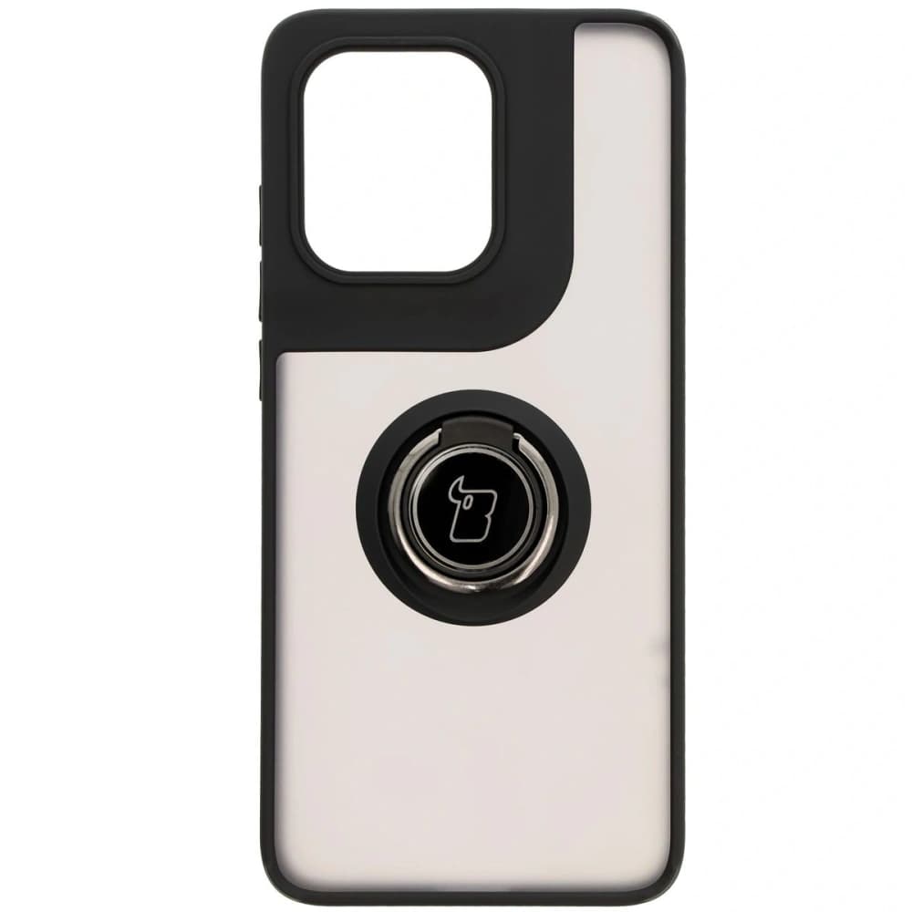 Bizon Case Hybrid Ring Motorola Edge 50 Neo fumuriu cu un cadru negru - 2