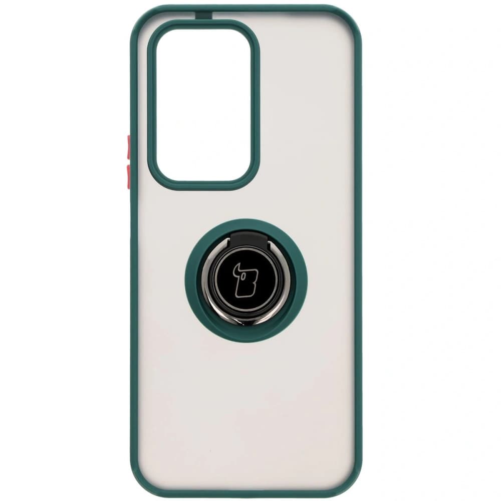 Bizon Case Hybrid Ring Honor 200 Lite smoky with a dark green frame - 2