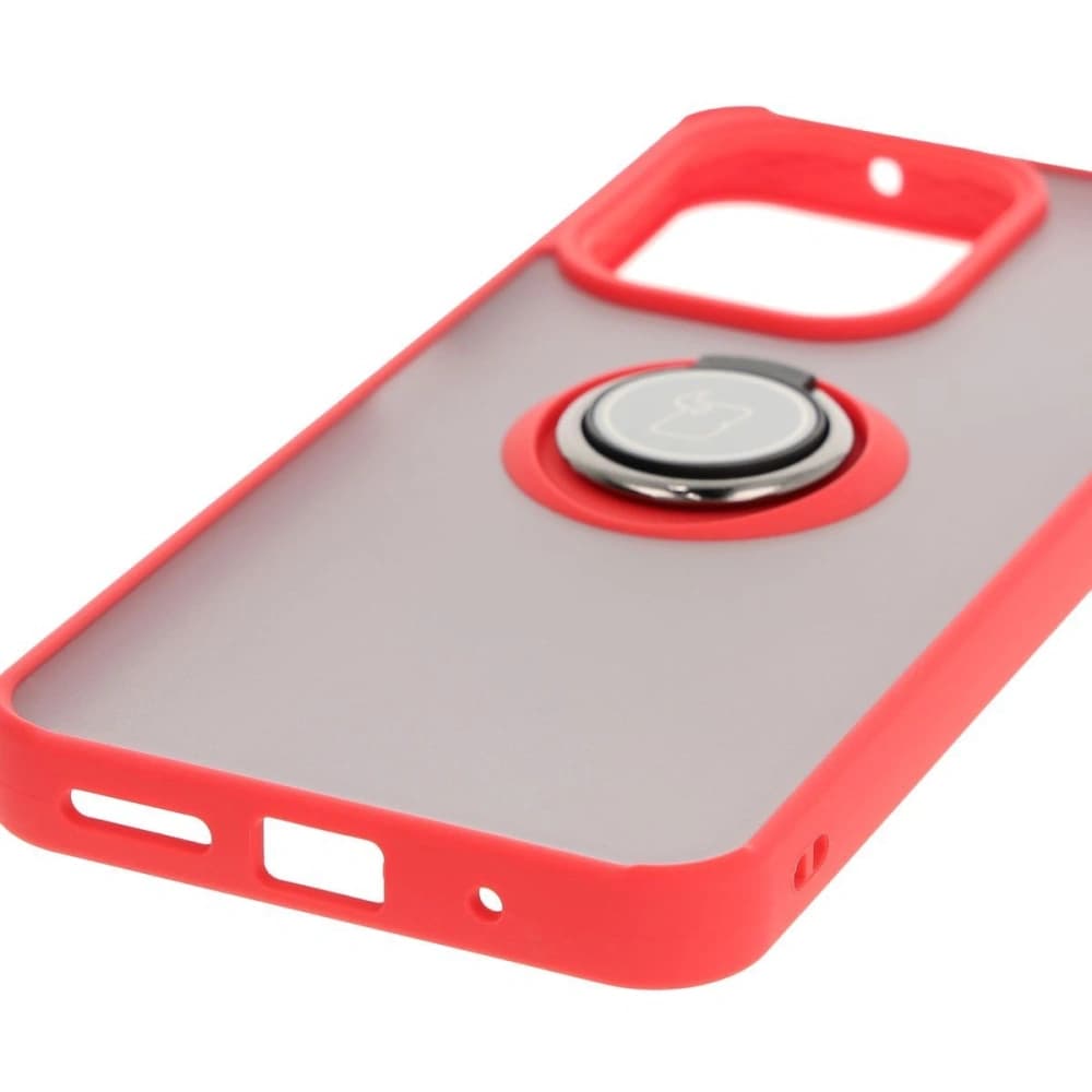 Bizon Case Hybrid Ring Xiaomi Redmi 13 4G füstös piros kerettel - 5