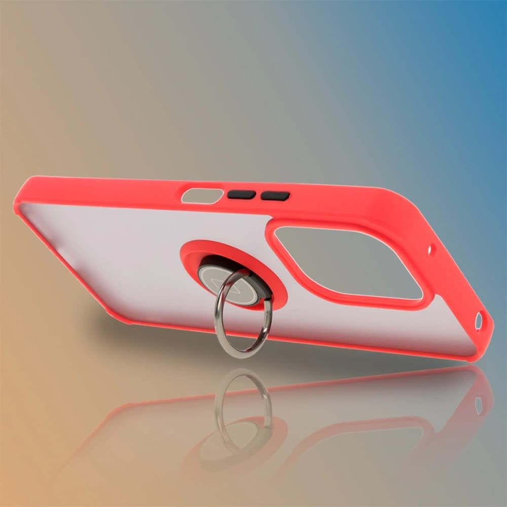 Bizon Case Hybrid Ring Xiaomi Redmi 13 4G füstös piros kerettel - 6