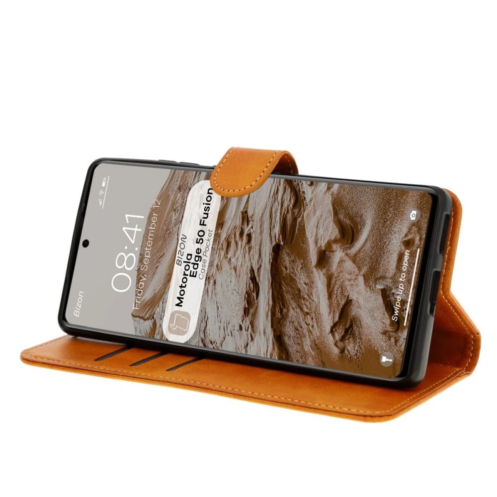 Bizon Case Pocket Motorola Edge 50 Fusion brown - 5