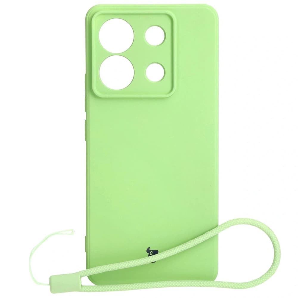 Bizon Case Silicone Sq Xiaomi Poco X6 / Xiaomi Redmi Note 13 Pro 5G hellgrün