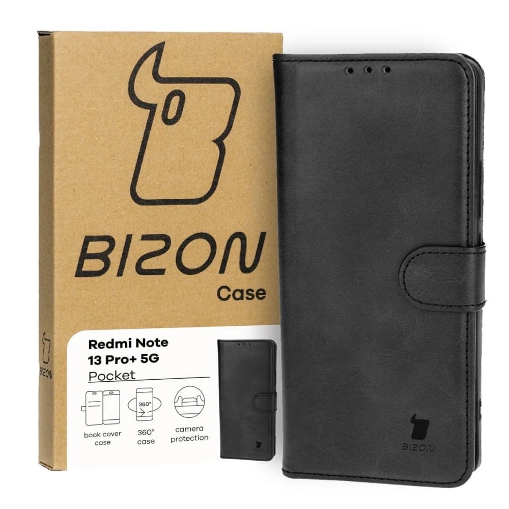 Bizon Case Pocket Xiaomi Redmi Note 13 Pro+ 5G schwarz