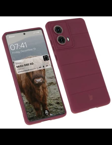 Bizon Case für Motorola Moto G85 5G dunkel lila