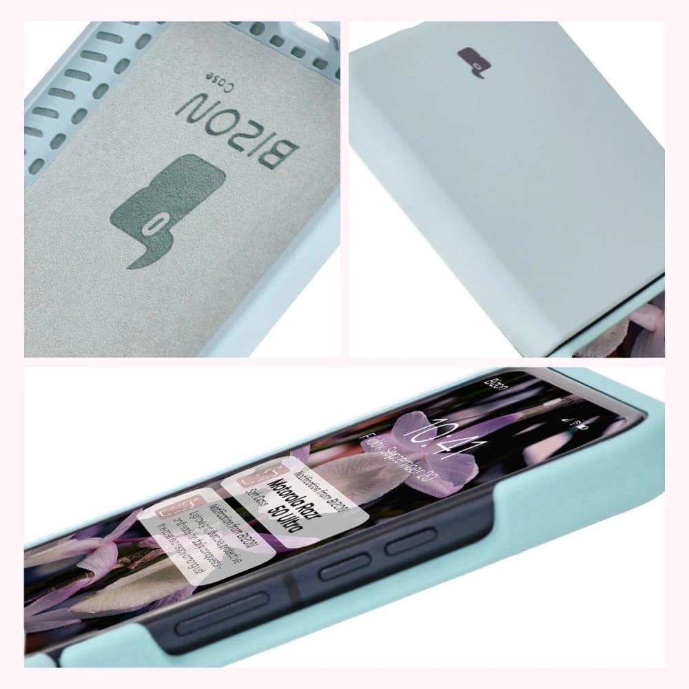 Bizon Soft Case Motorola Razr 50 Ultra albastru deschis - 4