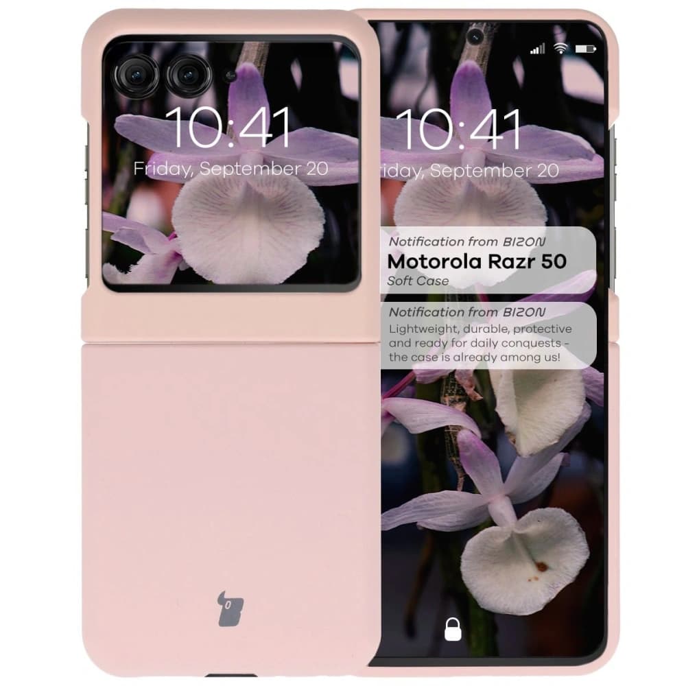 Husa moale Bizon pentru Motorola Razr 50 roz deschis