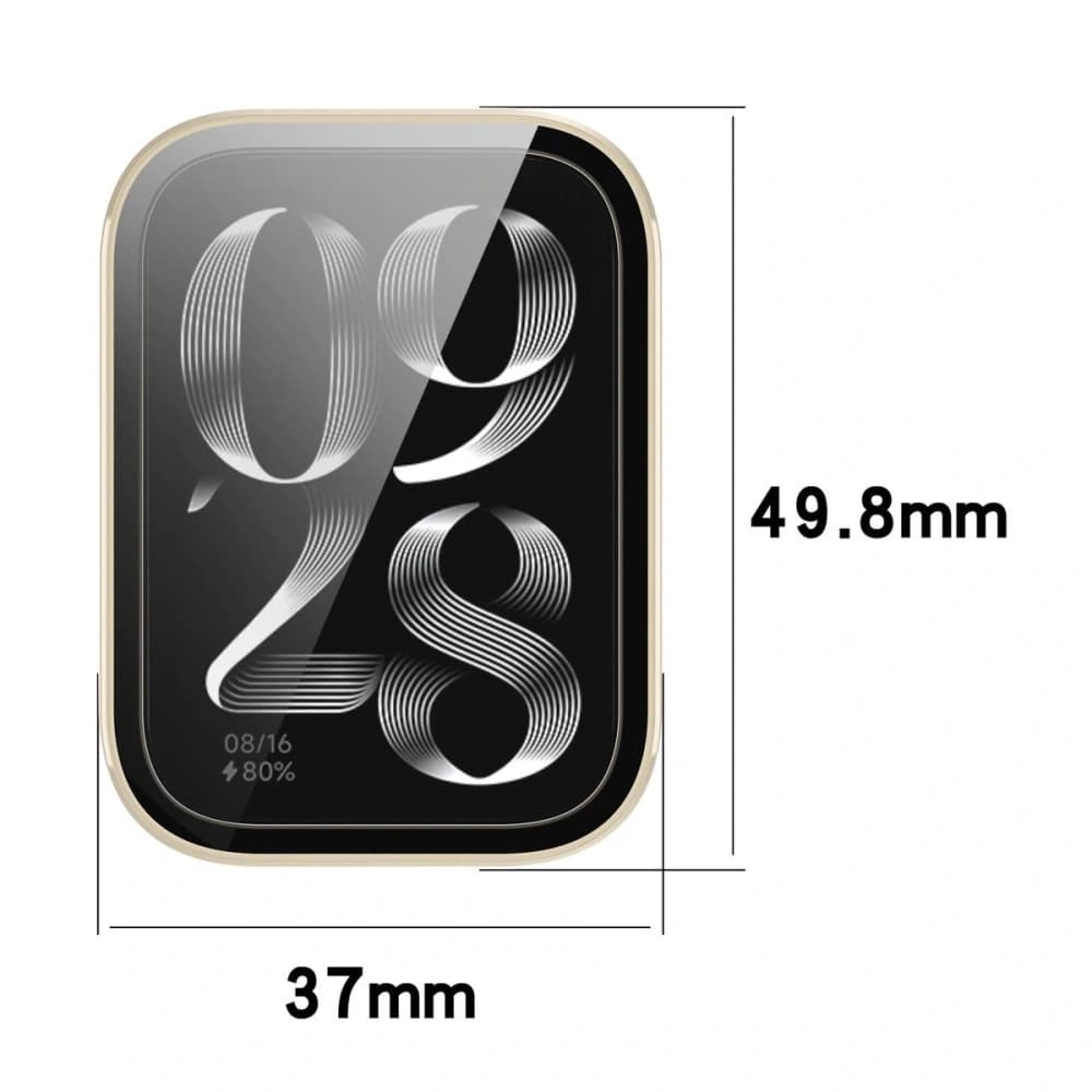 Bizon Case+Glass Watch Xiaomi Mi Smart Band 9 Pro beige - 2