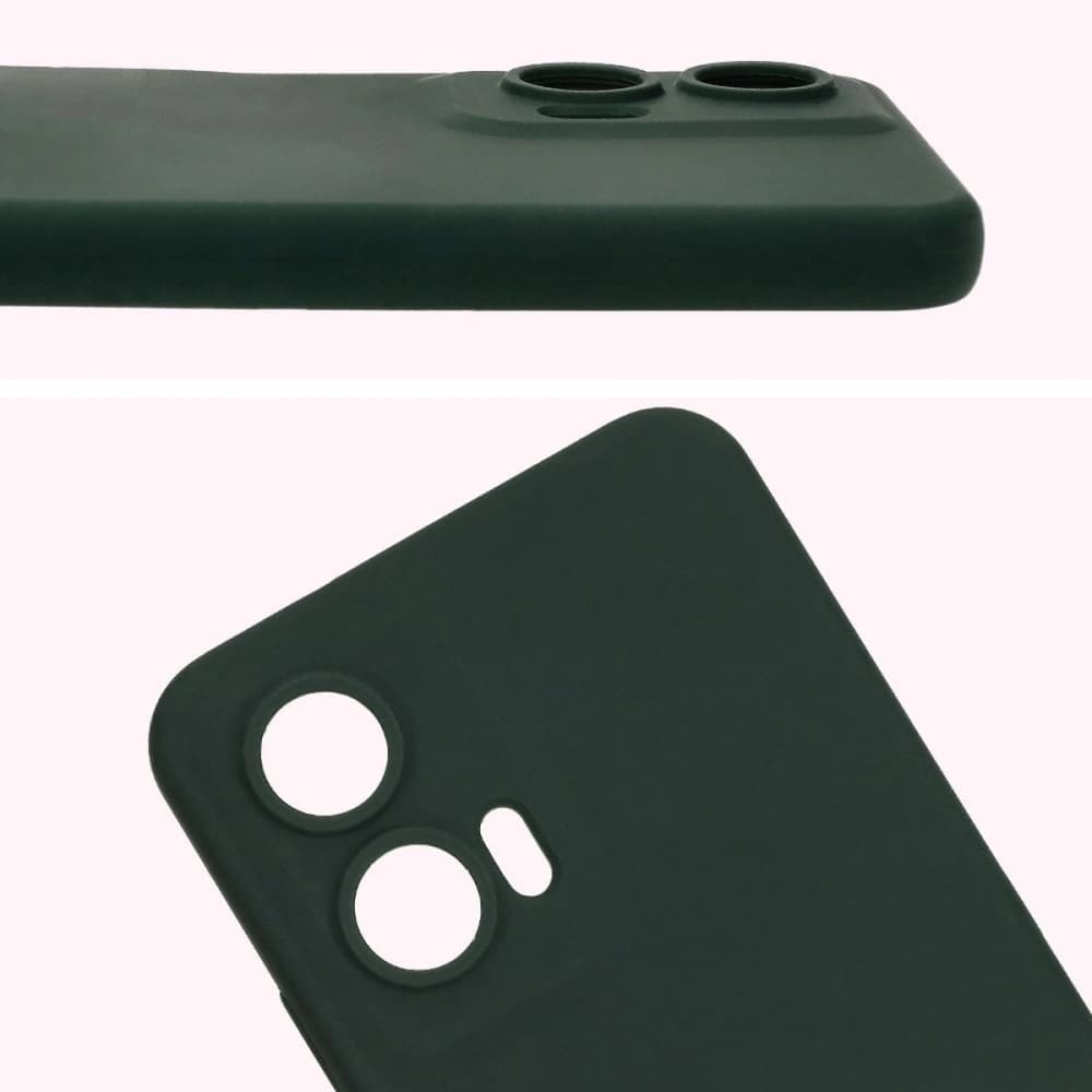 Silikonové pouzdro Bizon Soft Case pro Motorola Moto G35 5G tmavě zelené - 5