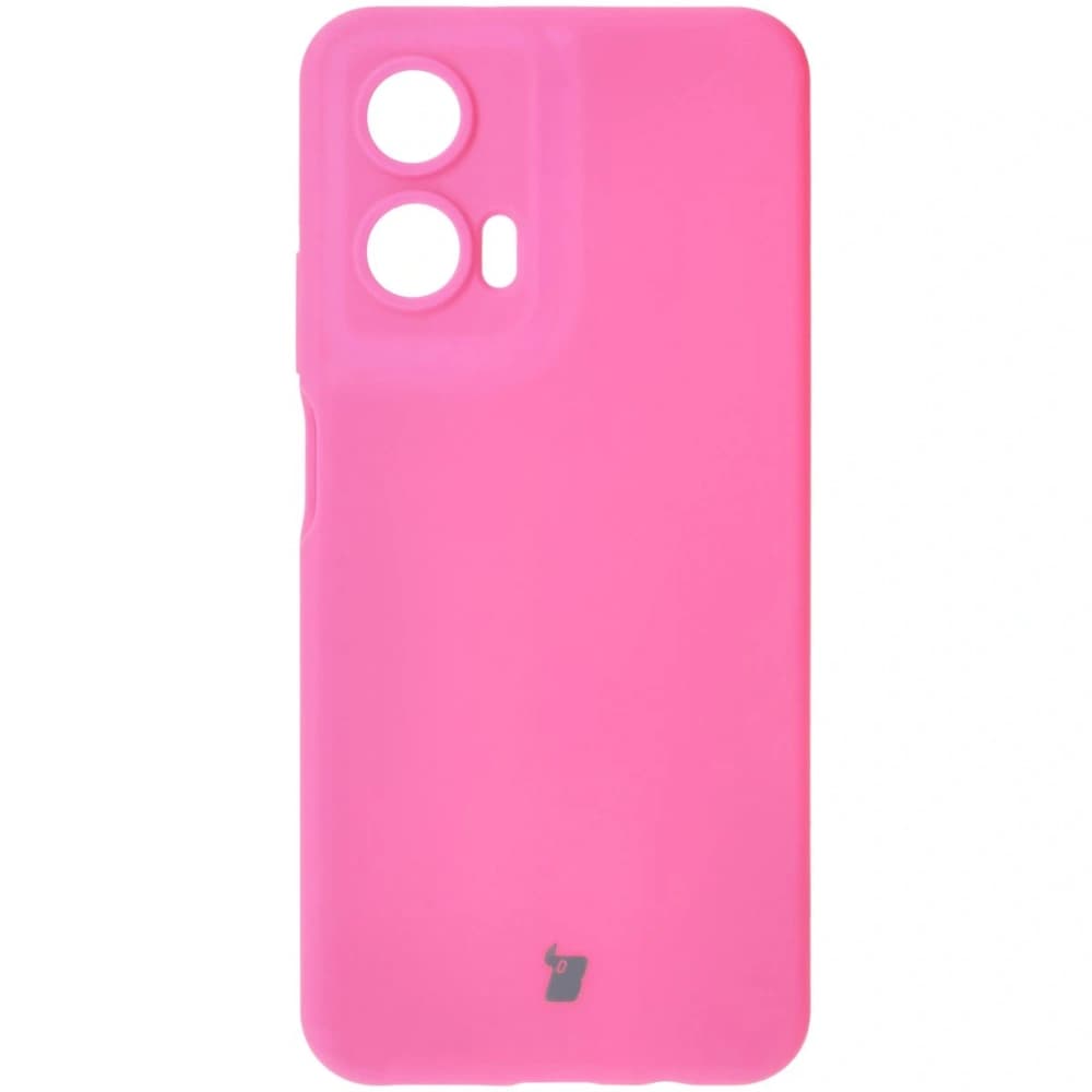 Silikonové pouzdro Bizon Soft Case pro Motorola Moto G35 5G neonově růžové - 2