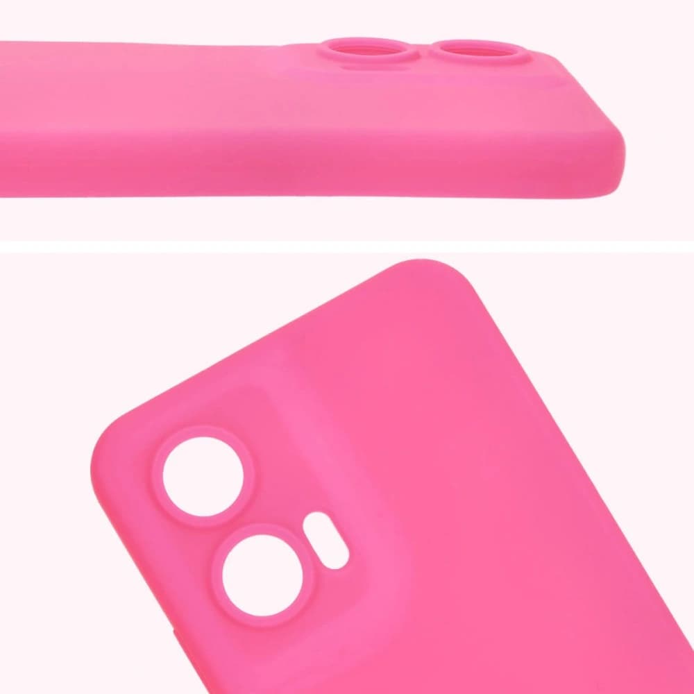 Silikonové pouzdro Bizon Soft Case pro Motorola Moto G35 5G neonově růžové - 5