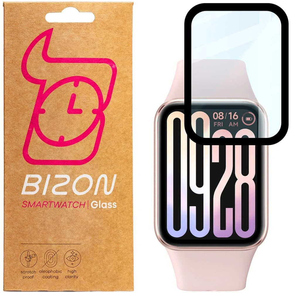 Bizon Glass Watch Edge Hybrid Xiaomi Smart Band 9 Pro negru