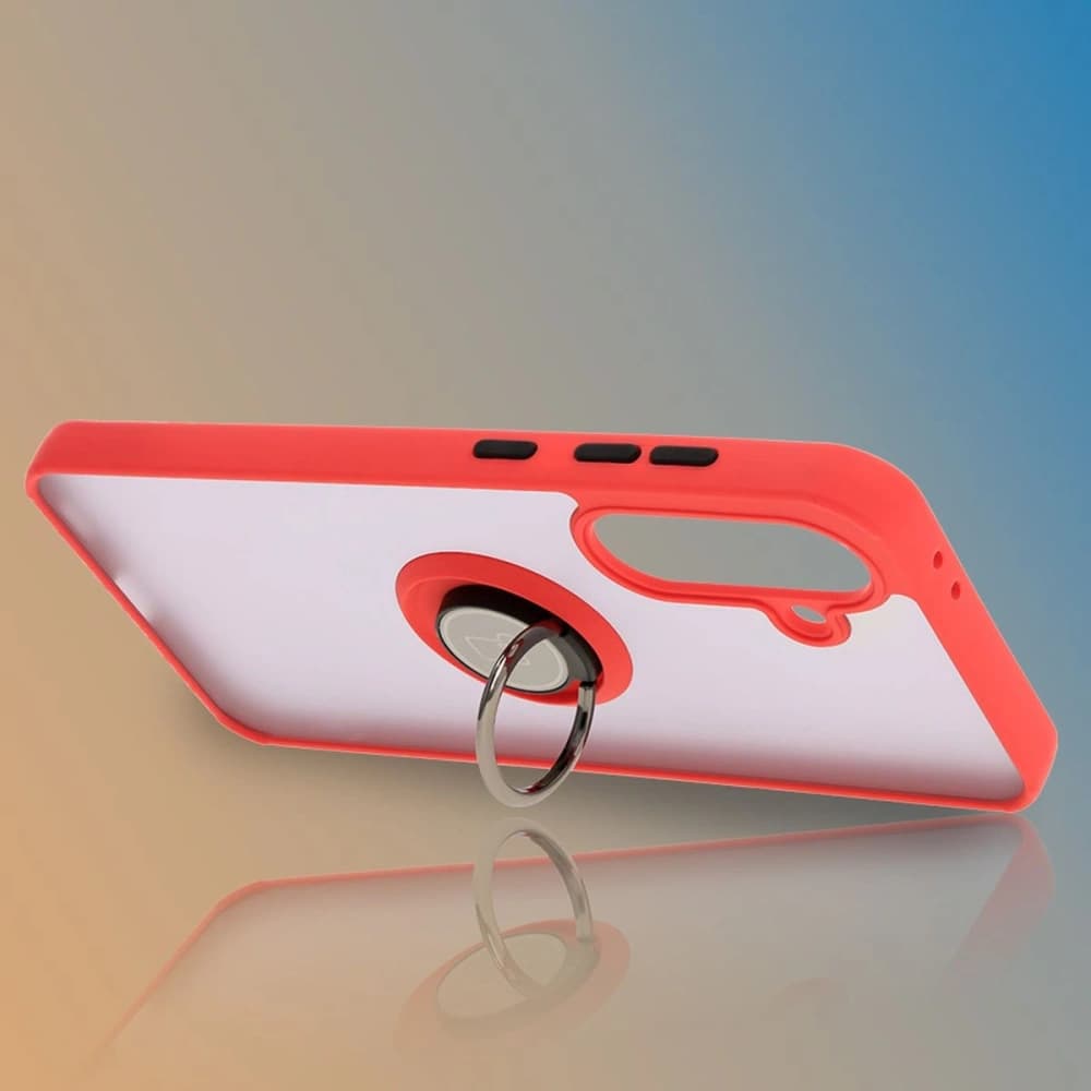 Bizon Case Hybrid Ring Samsung Galaxy A36 5G / A56 5G smoky with a red frame - 6