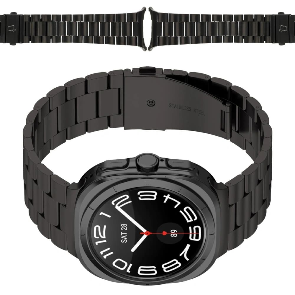 Bizon Strap Watch Aura Samsung Galaxy Watch Ultra 47 mm schwarz