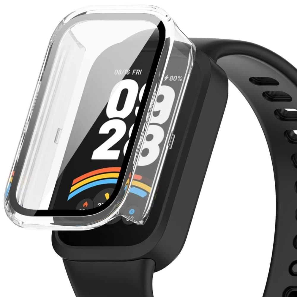 Bizon Case+Glass Óra Xiaomi Smart Band 9 Active / Redmi Smart Band 3 átlátszó - 4