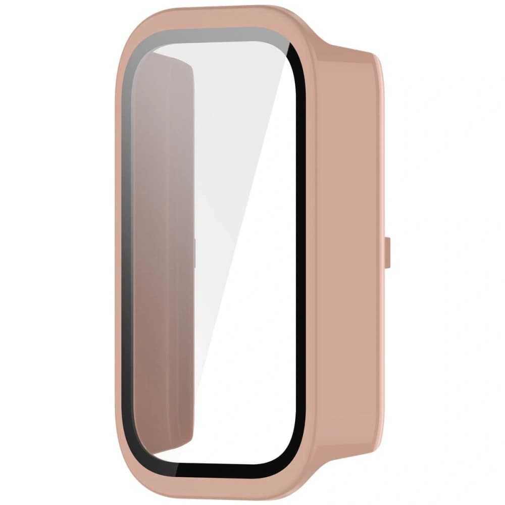 Etui ze skla na hodinky Bizon Case+Glass Watch do Xiaomi Smart Band 9 Active / Redmi Smart Band 3 růžové - 3