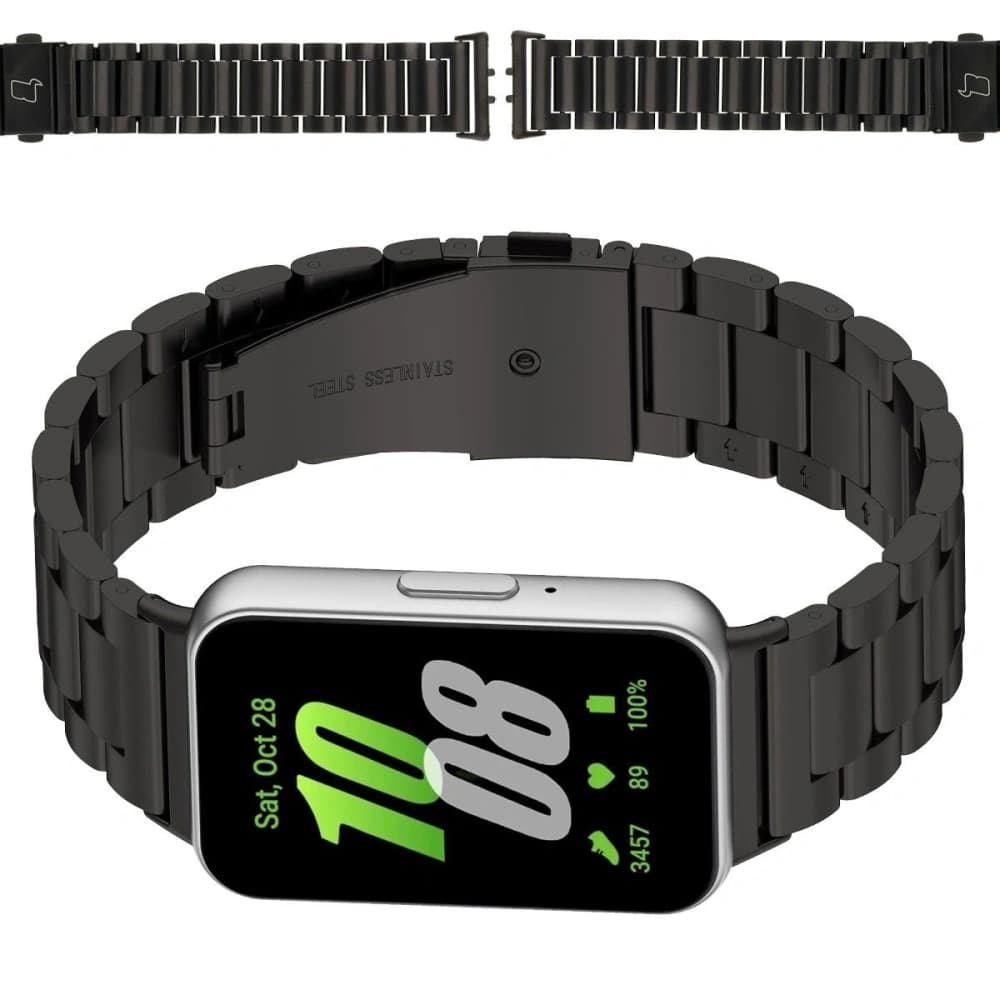Bizon Strap Watch Aura Samsung Galaxy Fit 3 black