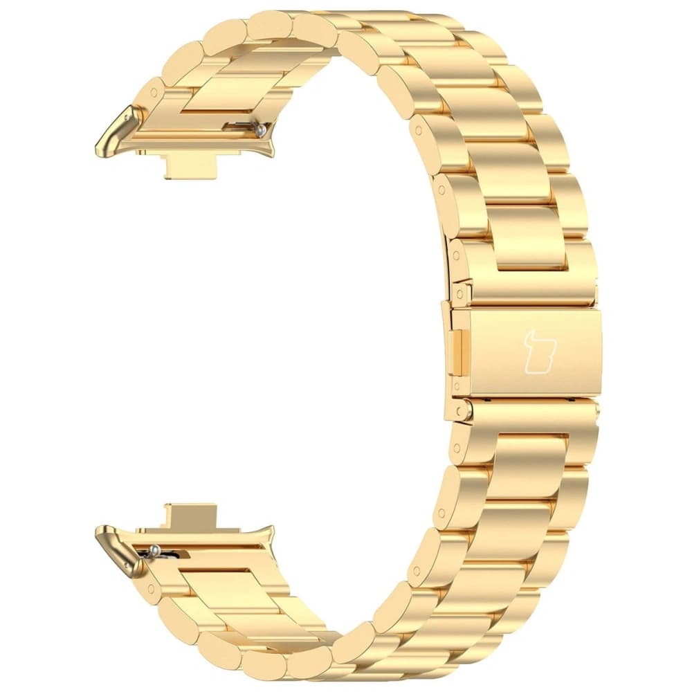 Pásek z nerezové oceli Bizon Strap Watch Aura pro Xiaomi Redmi Watch 4 / Smart Band 8 Pro / 9 Pro zlatý - 5