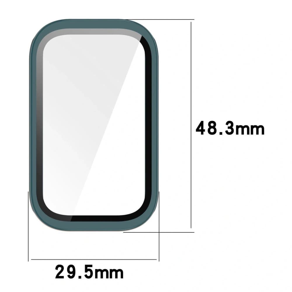 Bizon Case+Glass Óra Xiaomi Mi Smart Band 9 Active / Redmi Band 3 zöld - 2