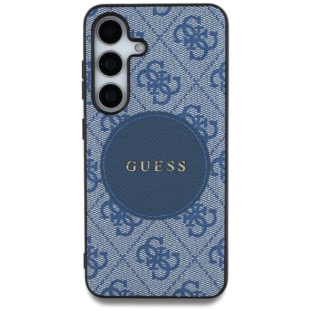 Guess 4G Round Patch Classic Logo MagSafe Samsung Galaxy S25+ Plus albastru - 3