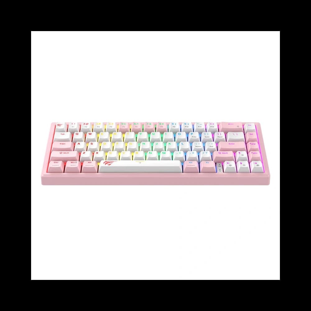 Tastatură mecanică de gaming HAVIT KB874L RGB (roz și alb) - 2