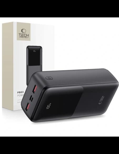 Tech-Protect PB03 Powerbank 30000mAh 22.5W Negru