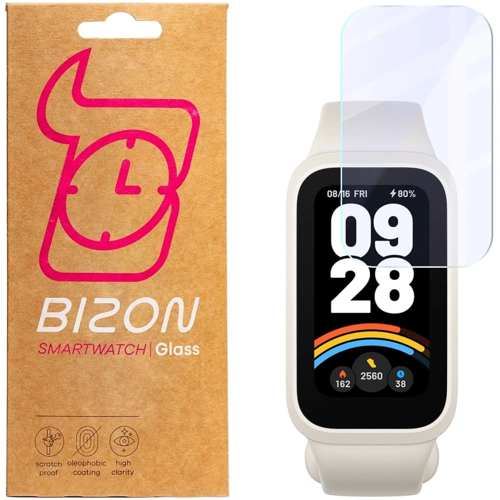 Bizon Glass Watch Mule Xiaomi Okos Karkötő 9 Aktív