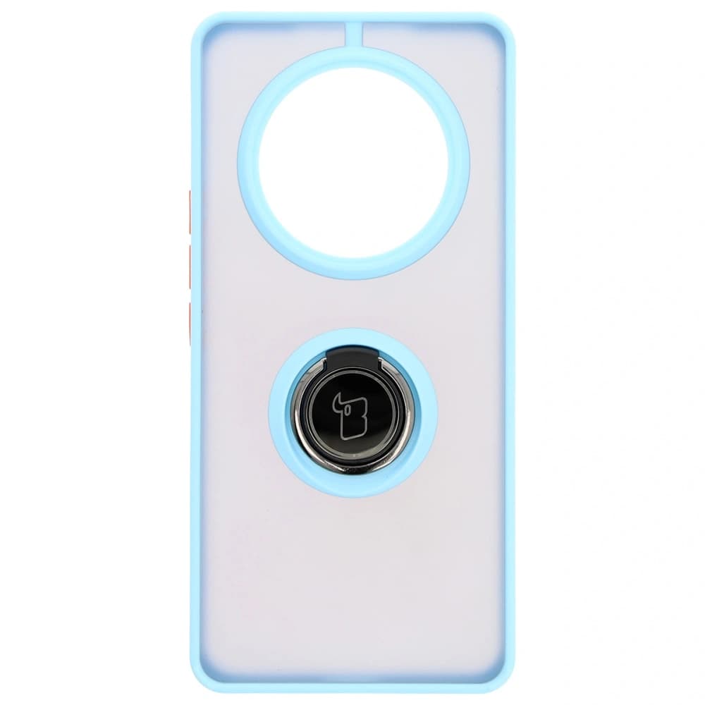 Bizon Case Hybrid Ring Honor Magic7 Lite smoky with a light blue frame - 2