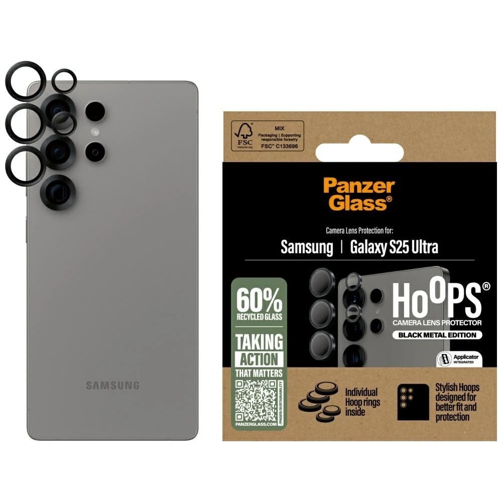 PanzerGlass Hoops Lencsvédő Samsung Galaxy S25 Ultra fekete