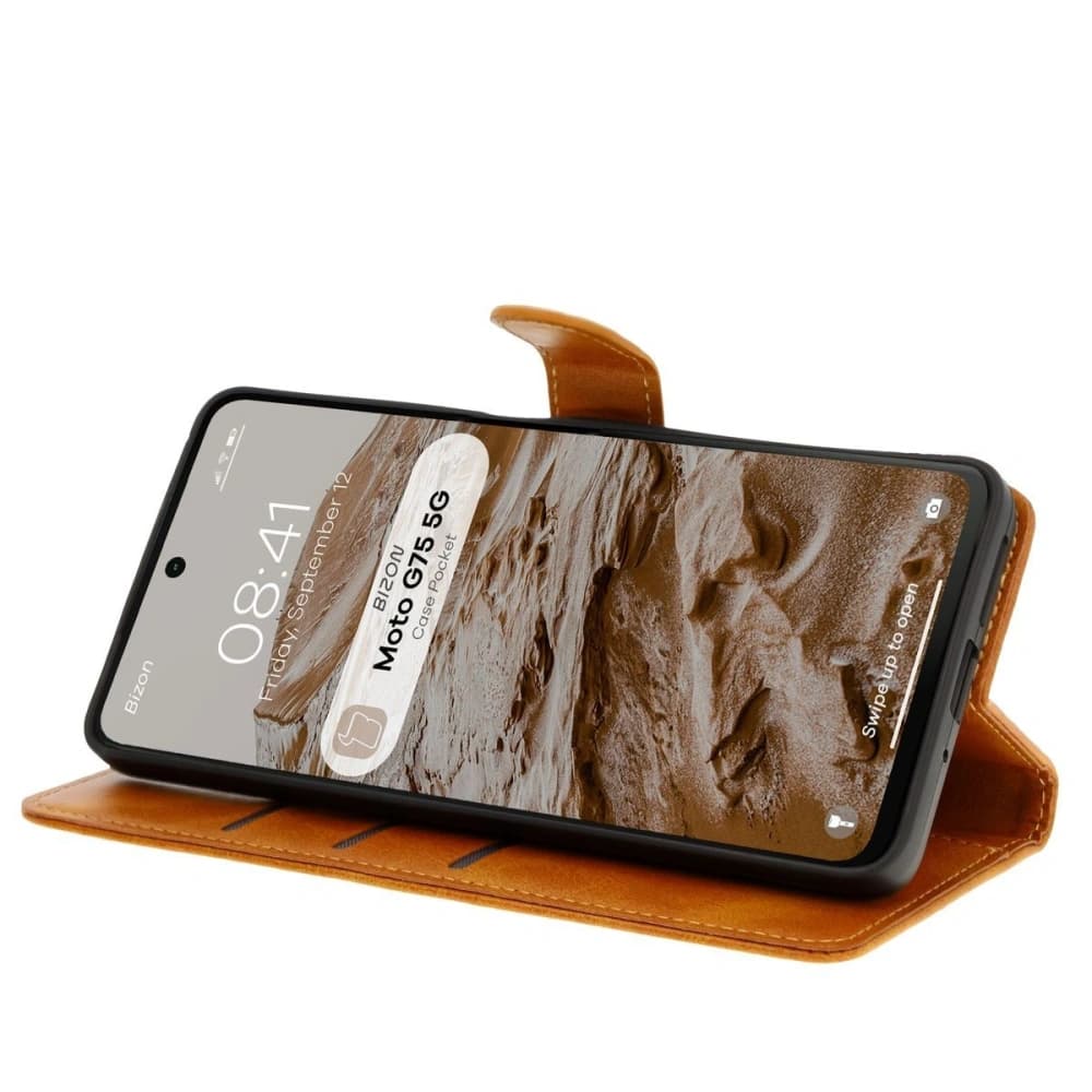 Bizon Case Pocket Motorola Moto G75 5G brown - 5